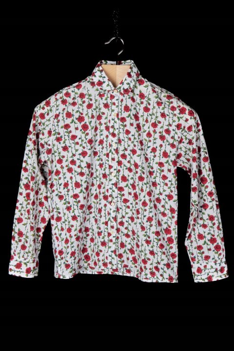 LIBERTY - nietuzinkowa bluzka koszulowa róże - 38