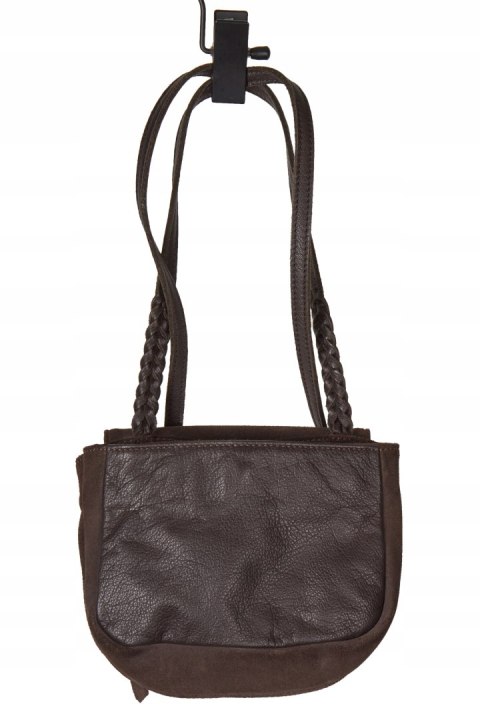 LIEBESKIND BERLIN - mała torebka skórzana kolor ciemnej czekolady