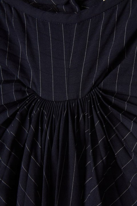 MARK KENLY DOMINO TAN - luksusowa spódnica wełniana w drobne paski - 38