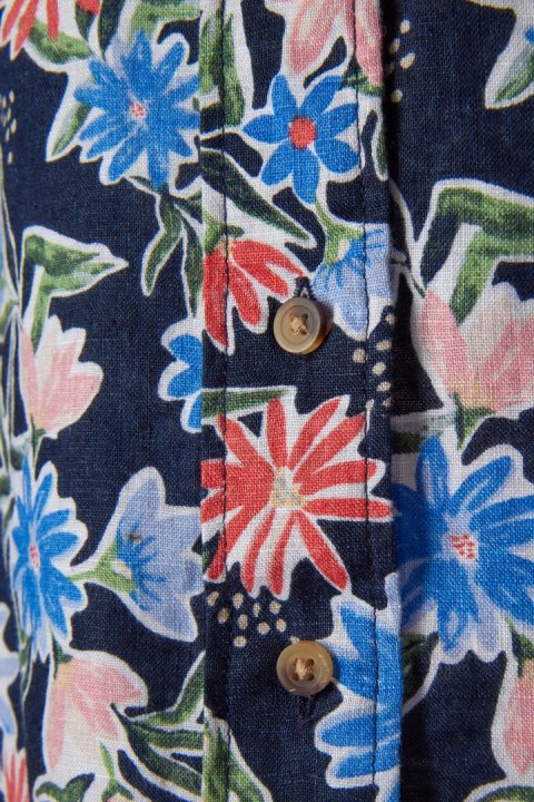 MARKS&SPENCER - modna bluzka koszulowa szlachetny len - XS