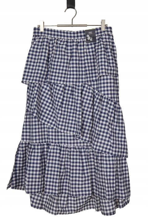 MARKS&SPENCER wyjątkowa spódnica falbany w kartkę 40