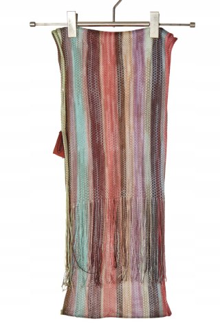 MISSONI wyszukany szal apaszka z frędzlami