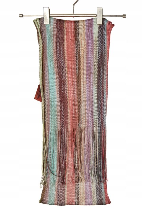 MISSONI wyszukany szal apaszka z frędzlami