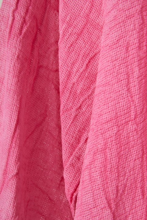 MONDAY AFTERNOON włoska bluzka koszulowa fakturowany len bawełna L