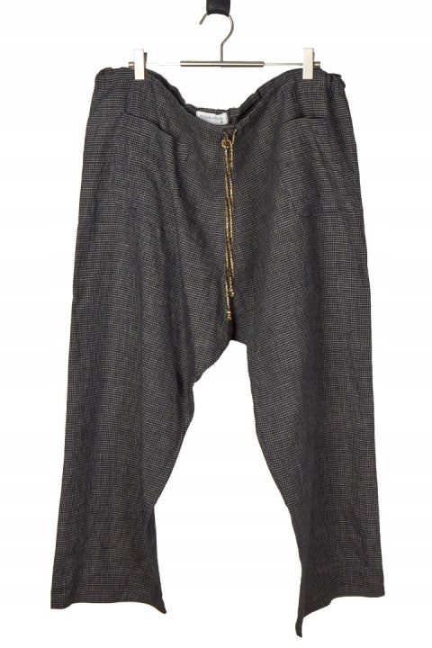 MOSKIDDOS śliczne niszowe spodnie delikatny len M/L