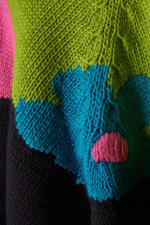 Mexx - niepowtarzalny sweter bawełna piękne kwiaty - S