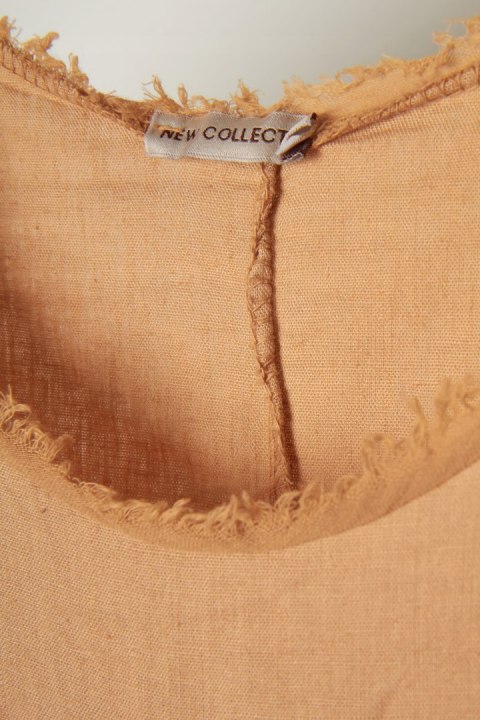 Niebanalna włoska bluzka len bawełna myszka XL