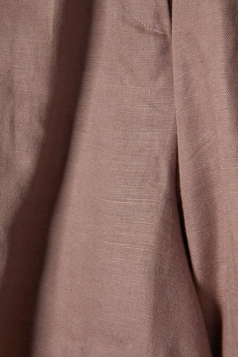 PADONA - fenomenalne spodnie szorty z dłuższą nogawką len brudny róż - 36