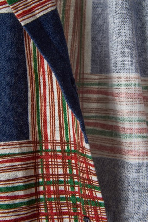 PALAVA niespotykana sukienka tunika len bawełna piękna szeroka krata XL