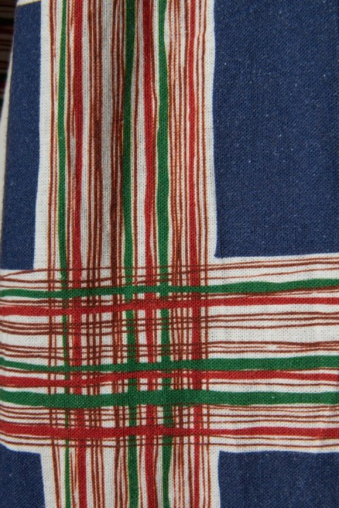 PALAVA niespotykana sukienka tunika len bawełna piękna szeroka krata XL