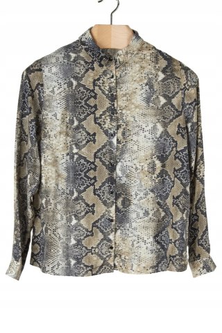Poszukiwana bluzka koszulowa skóra węża - 40