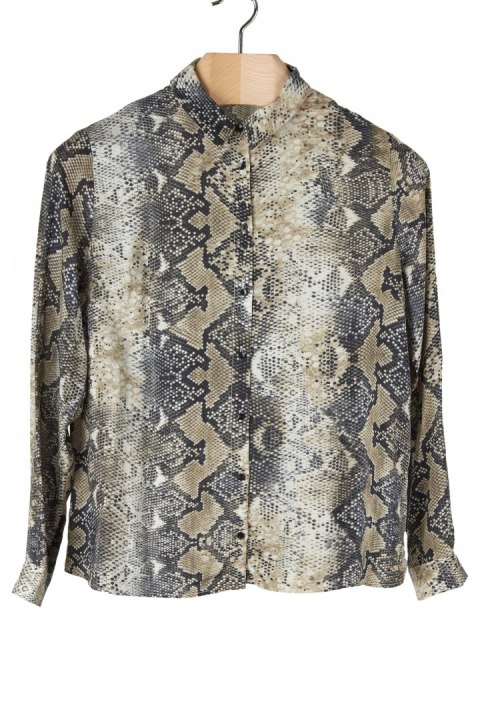 Poszukiwana bluzka koszulowa skóra węża - 40