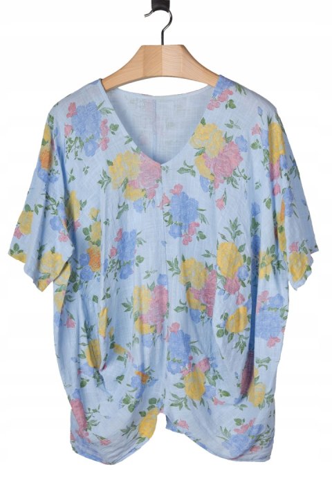 Przepiękna włoska bluzka bawełna oversize - XL/XXL