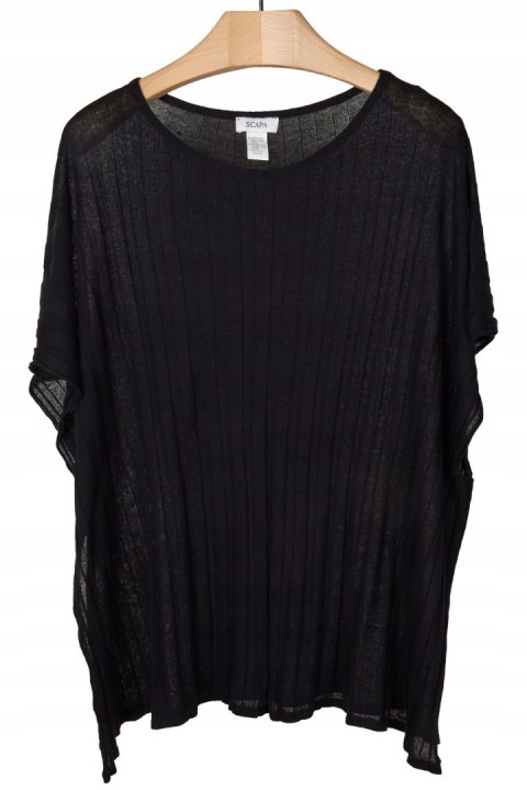 SCAPA fenomenalny włoski sweter ponczo wiskoza oversize L/XL