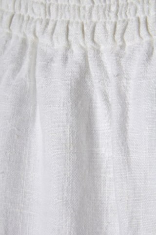 SHEPARD'S wyjątkowa artystyczna maxi spódnica lniana biała L