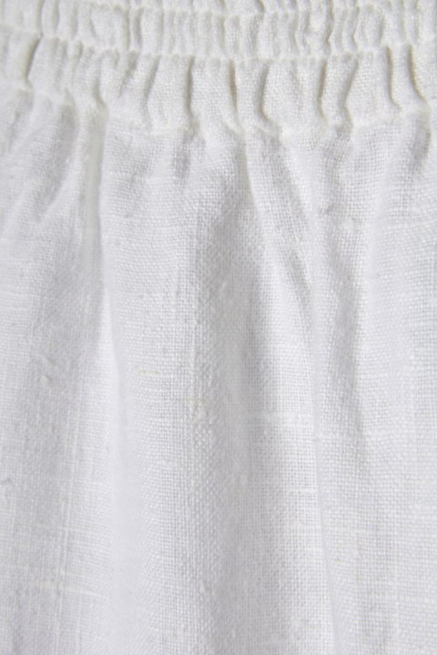 SHEPARD'S wyjątkowa artystyczna maxi spódnica lniana biała L