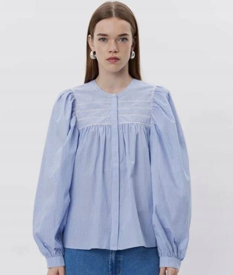 SOFIE SCHNOOR śliczna bluzka koszulowa rękaw bufka 42