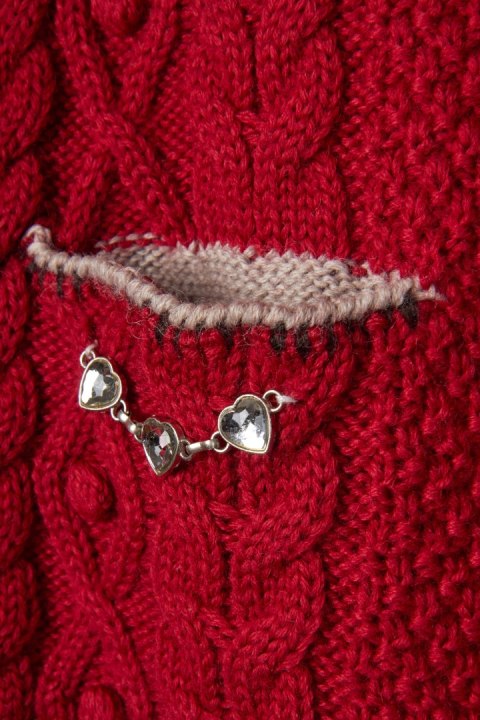 SPIETH & WENSKY niebanalny sweter wełna piękny splot L