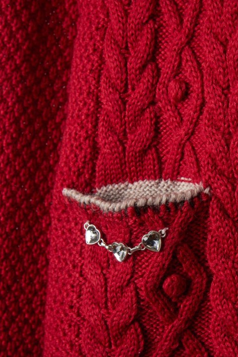 SPIETH & WENSKY niebanalny sweter wełna piękny splot L