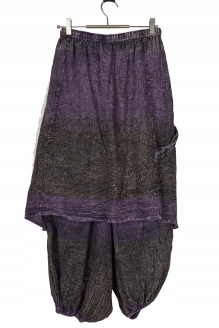 Spodnie szarawary INDIE mięciutkie bawełna stalowy fioletowy kolor S