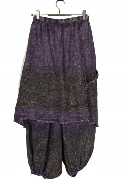 Spodnie szarawary INDIE mięciutkie bawełna stalowy fioletowy kolor S