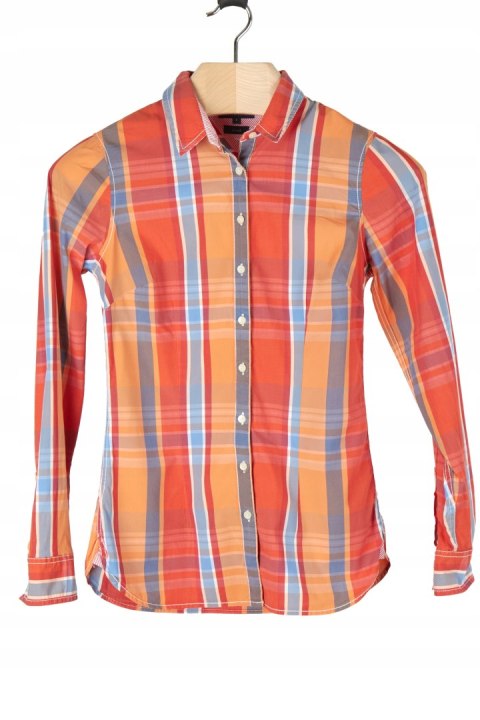 TOMMY HILFIGER - bluzka koszulowa w kratkę - 36