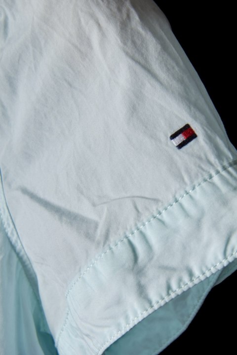 TOMMY HILFIGER-śliczna bluzka koszulowa miętowa-38