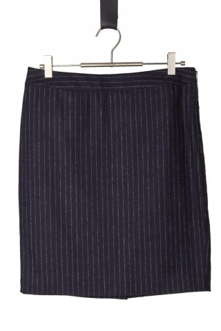 TOMMY HILFIGER - śliczna spódnica wełniana w drobne paski - 36