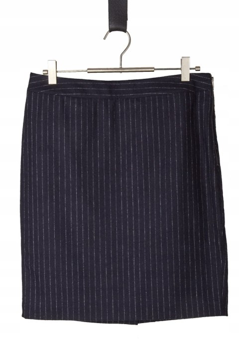 TOMMY HILFIGER - śliczna spódnica wełniana w drobne paski - 36