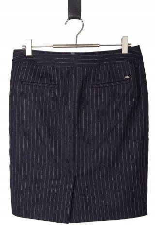 TOMMY HILFIGER - śliczna spódnica wełniana w drobne paski - 36