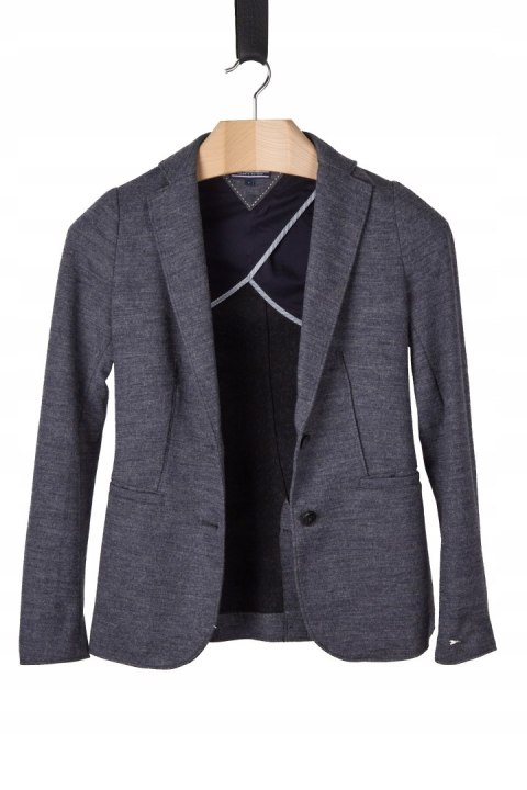 TOMMY HILFIGER - stylowa marynarka z wełną - 32/34
