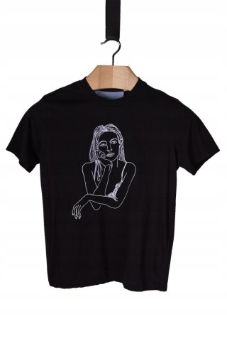 TOPSHOP - wyszukana bluzka motyw twarzy - S