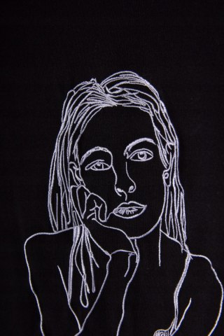 TOPSHOP - wyszukana bluzka motyw twarzy - S