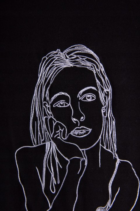 TOPSHOP - wyszukana bluzka motyw twarzy - S