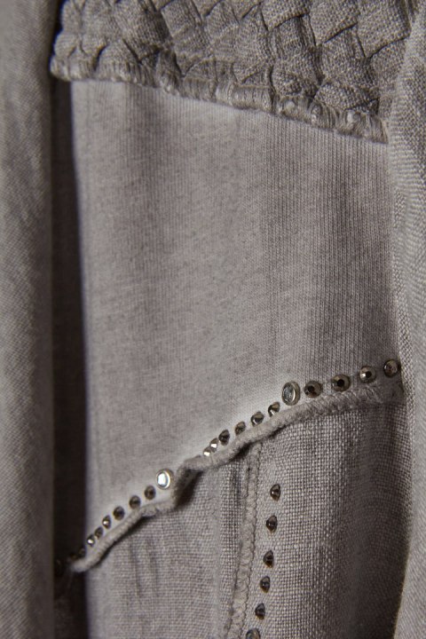 TREDY - cudna bluzka narzutka z lnem zdobiona - 40