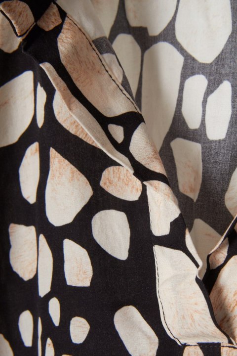 V MILANO lekka włoska bluzka wiskoza ciekawy print one size