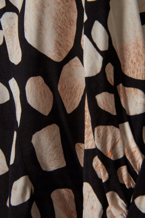 V MILANO lekka włoska bluzka wiskoza ciekawy print one size