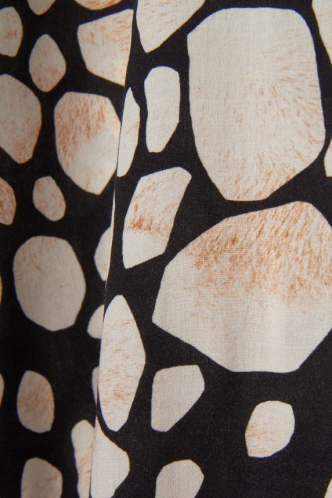 V MILANO lekka włoska bluzka wiskoza ciekawy print one size