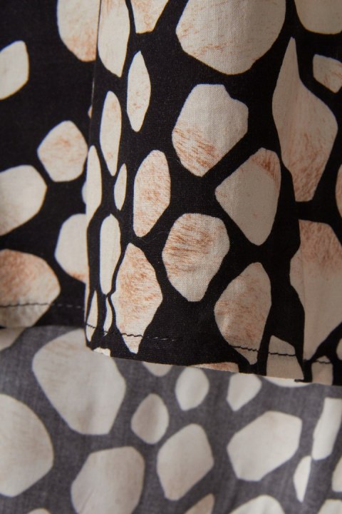 V MILANO lekka włoska bluzka wiskoza ciekawy print one size