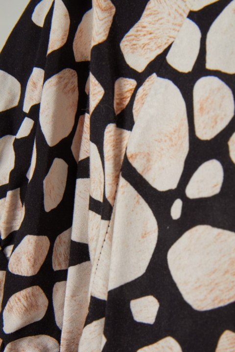 V MILANO lekka włoska bluzka wiskoza ciekawy print one size