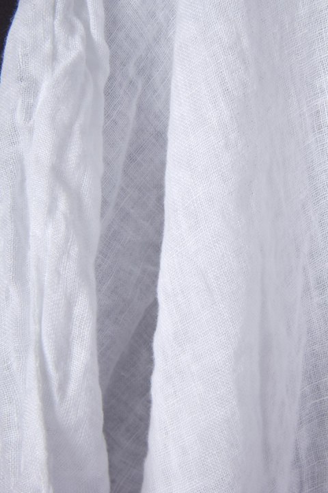 Włoska bluzka mięciutki len śnieżna biel luźny krój XL