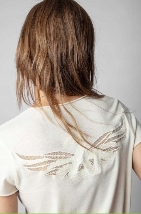 ZADIG&VOLTAIRE luźna bluzka mięciutka bawełna cream S/M