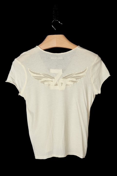 ZADIG&VOLTAIRE luźna bluzka mięciutka bawełna cream S/M