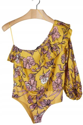 ZARA-niespotykana bluzka body piękny kolor wzór -M