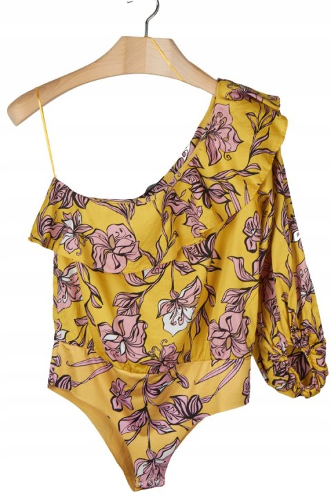 ZARA-niespotykana bluzka body piękny kolor wzór -M