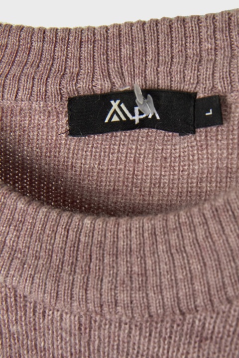 ALPA - nietuzinkowy mięsisty fiński sweter alpaka lila róż premium M/L
