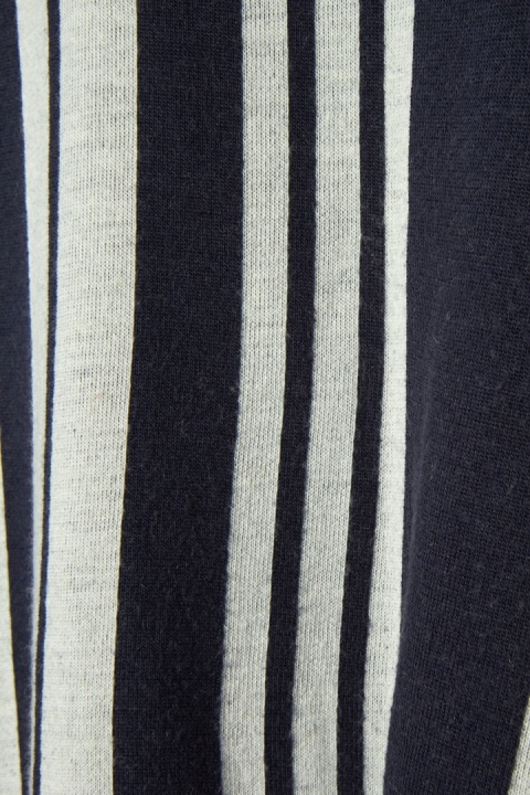 BENETTON - nietuzinkowy sweter ciemny granat wełna w paski M/L