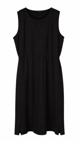 COS minimalistyczna prosta sukienka wiskoza regulowana w pasie tasiemką M/L