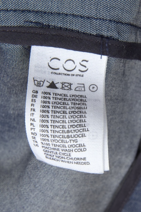 COS - śliczna lekka marynarka denim chłodny lyocell 34