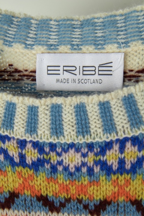 ERIBE luksusowy super mięciutki sweter Kinross wełna merynosa scotland L